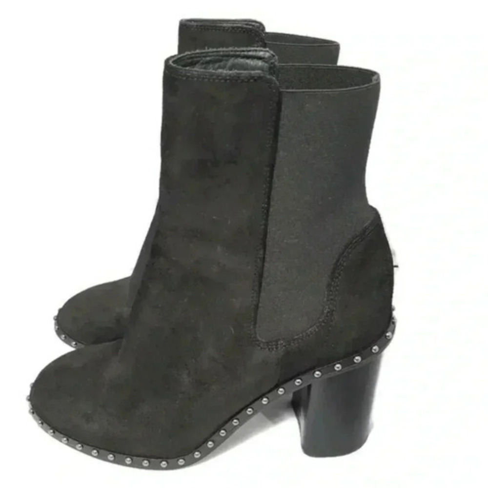 Rag and bone black suede studded boots size 7.5